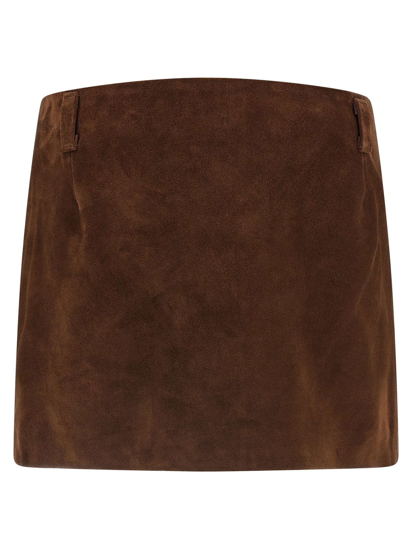 Marni Leather Skirt Brown