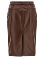 Giuseppe Di Morabito Leather Skirt Brown, view 2
