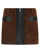 Marni Leather Skirt Brown