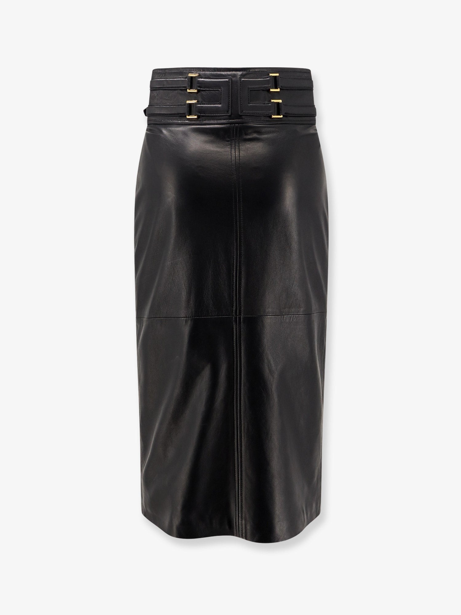 Elisabetta Franchi Women's Leather Skirt Black Elisabetta Franchi