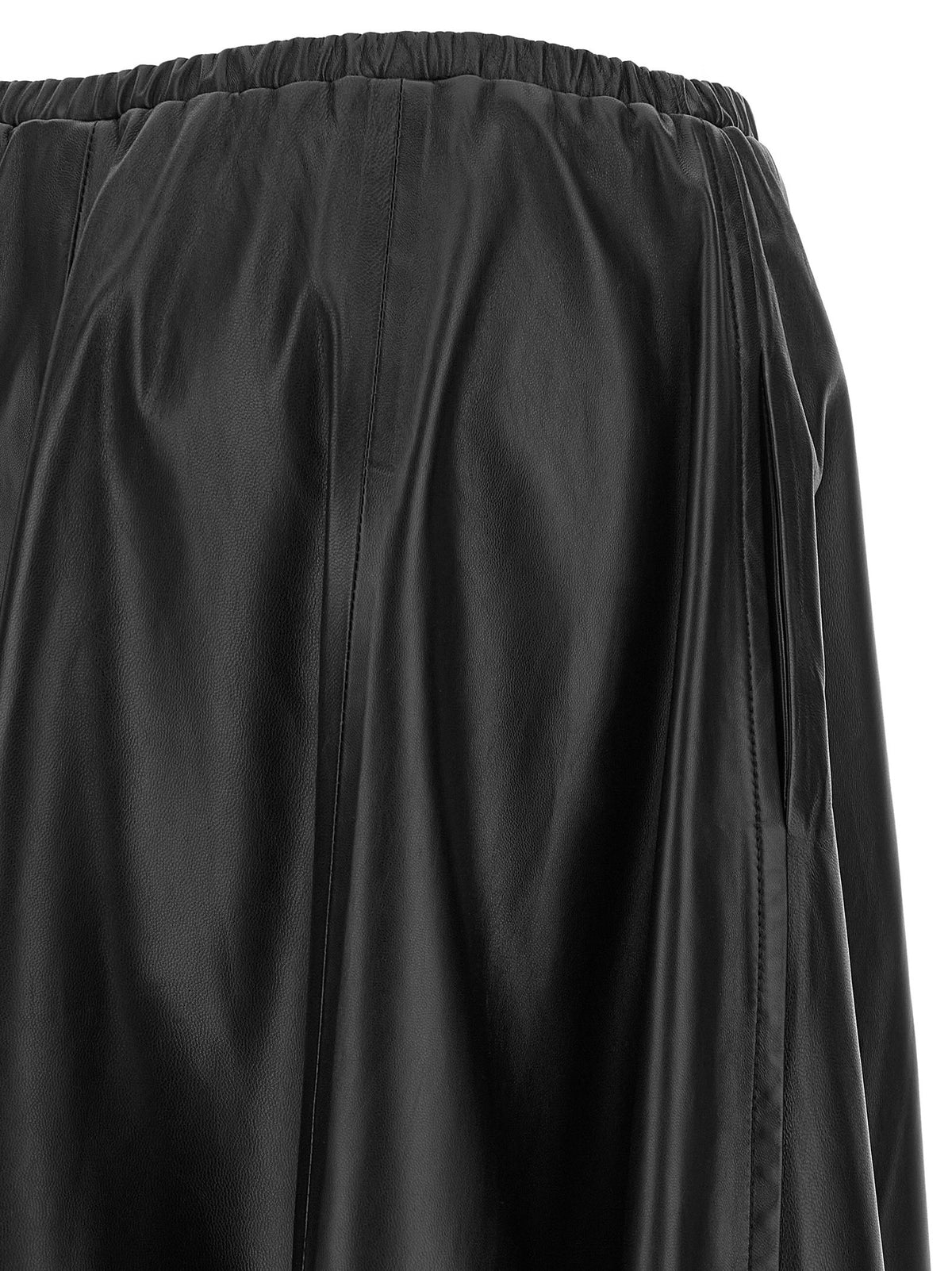 Alberta Ferretti Leather Skirt Black, view 4