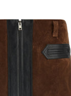Marni Leather Skirt Brown, view 3