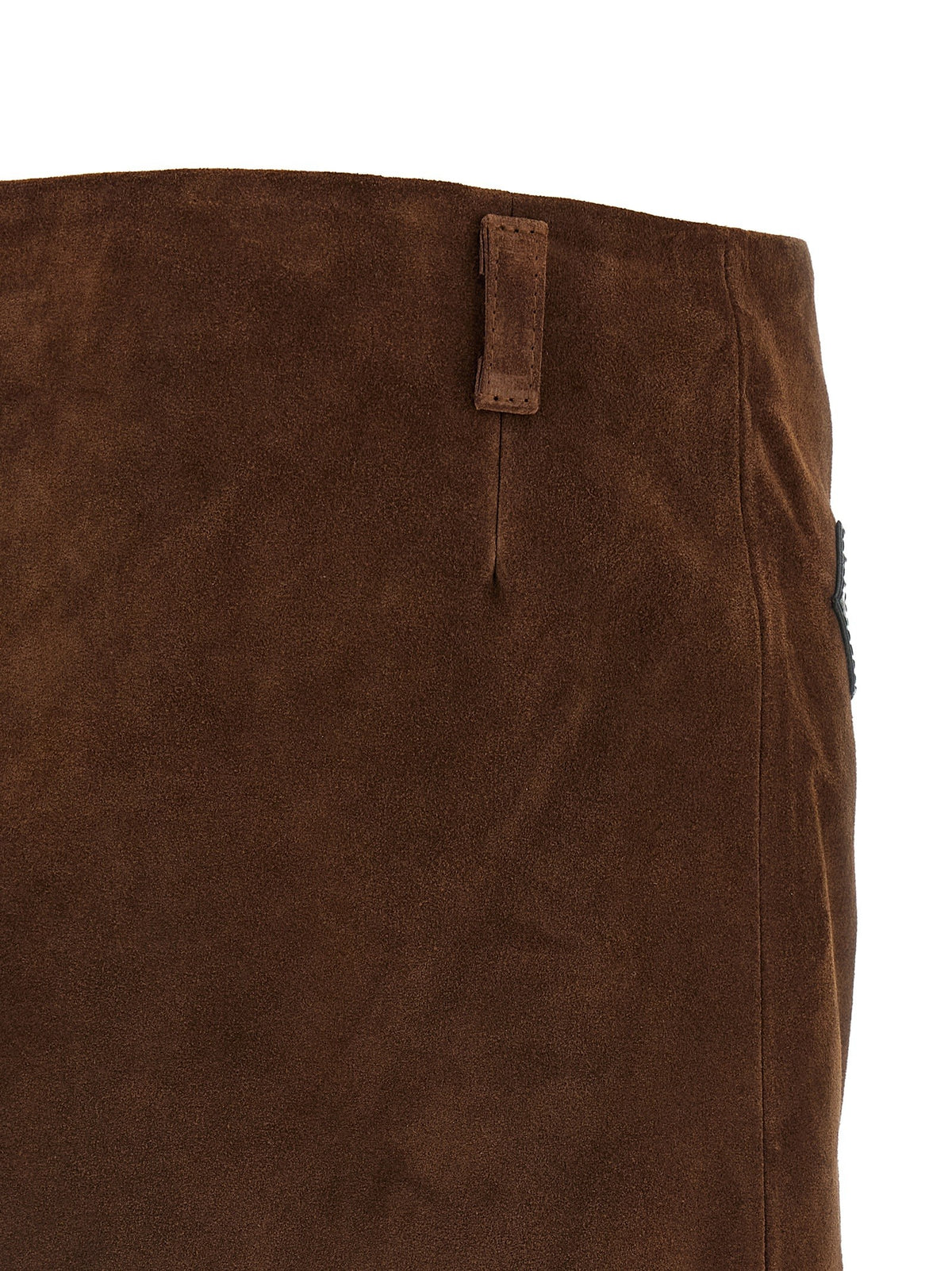 Marni Leather Skirt Brown, view 4
