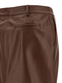 Giuseppe Di Morabito Leather Skirt Brown