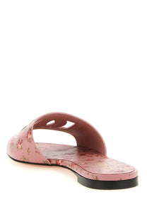 Dolce &amp; Gabbana Leather Slides Blue
