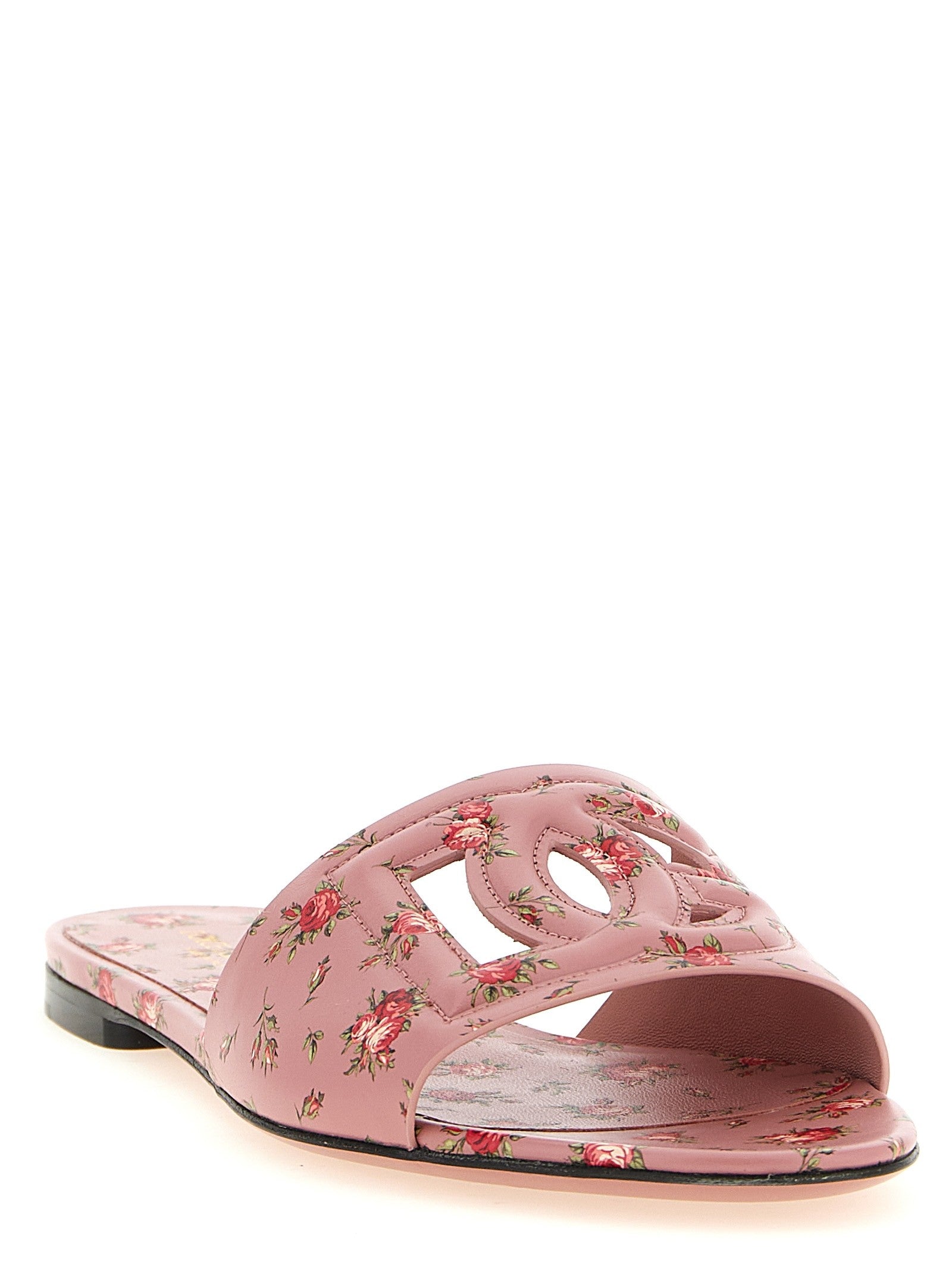 Dolce &amp; Gabbana Leather Slides Blue