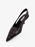 Toteme Women's Leather Slingback Pumps Brown, view 4