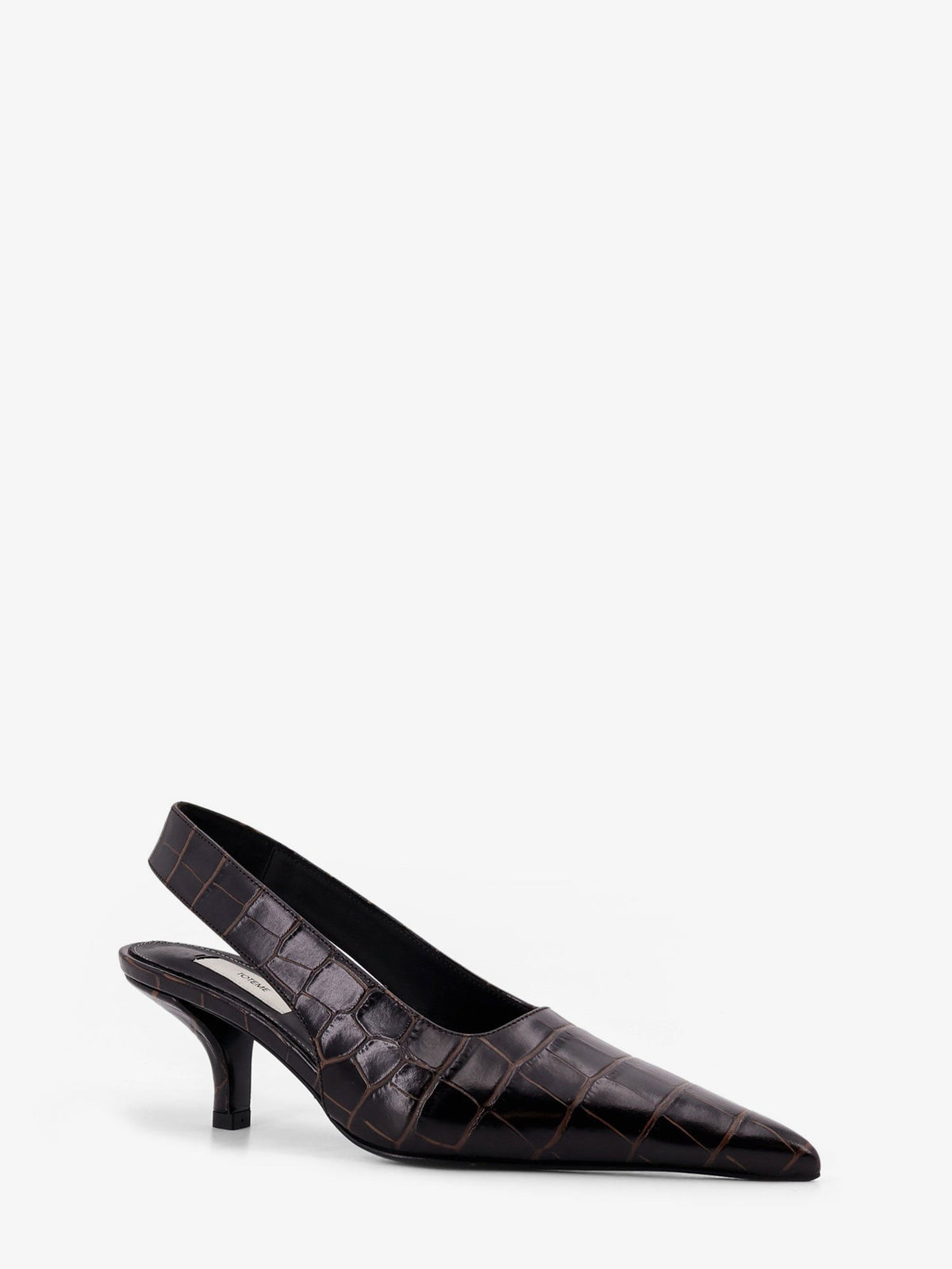 Toteme Women's Leather Slingback Pumps Brown, view 2