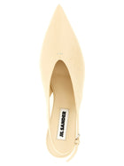 Jil Sander Leather Slingback Beige, view 4