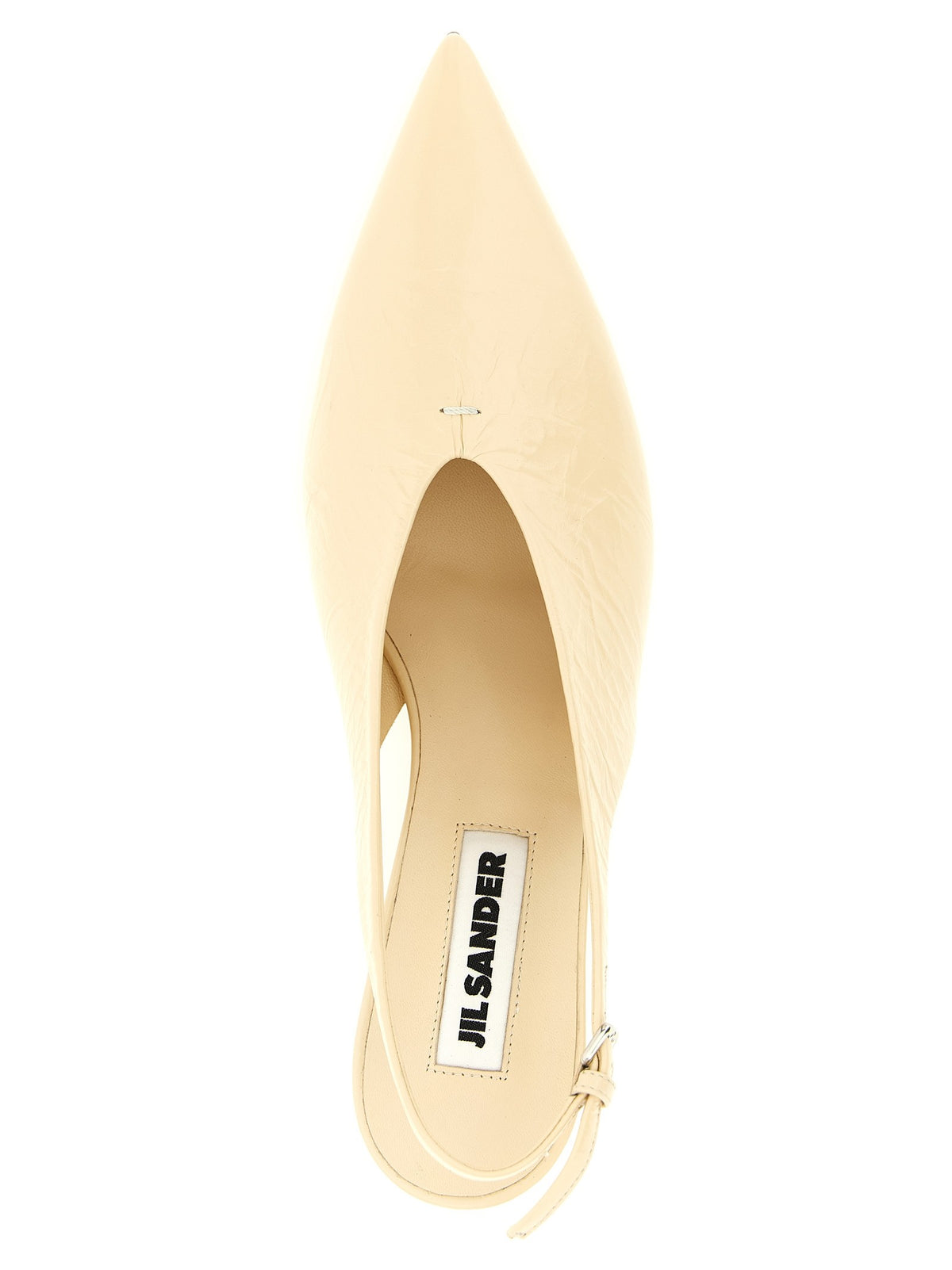 Jil Sander Leather Slingback Beige, view 4