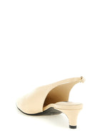 Jil Sander Leather Slingback Beige, view 3