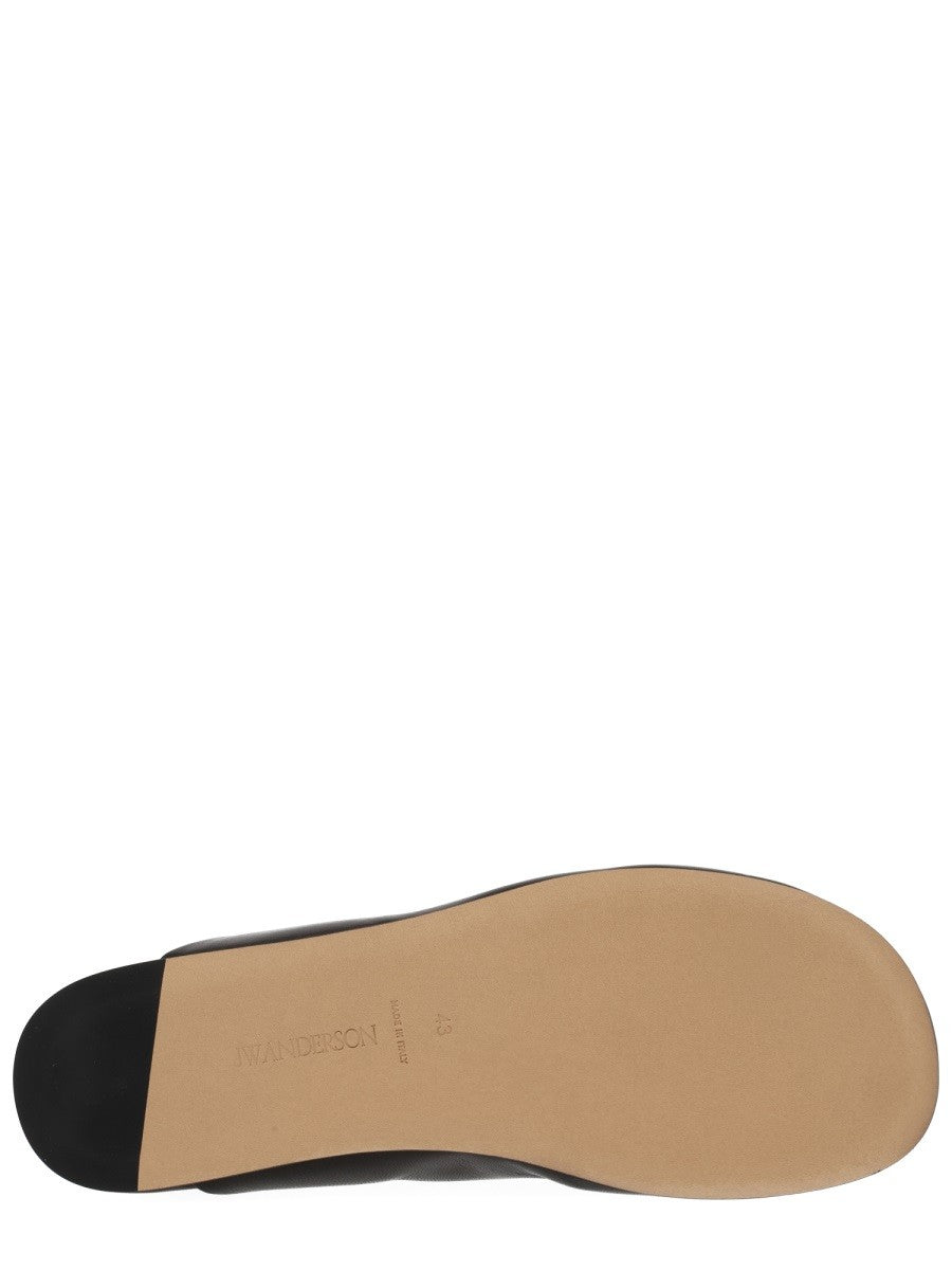 JW Anderson Men's Leather Slipper Shoe Black