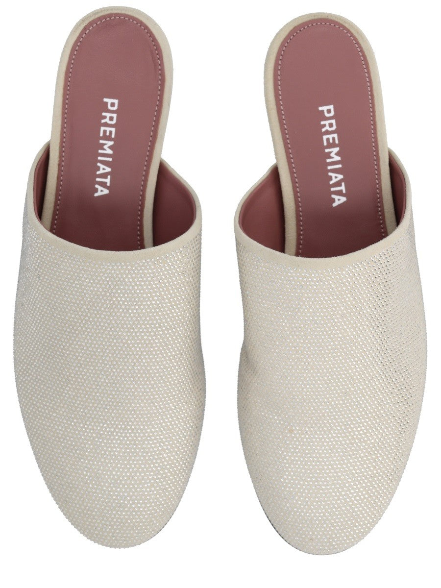 Premiata Women's Leather Slipper Beige