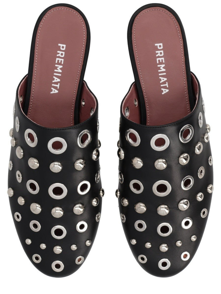 Premiata Women's Leather Slipper Black