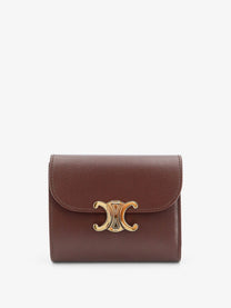 Celine Women's Leather Small Flap Wallet Brown