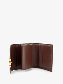 Celine Women's Leather Small Flap Wallet Brown