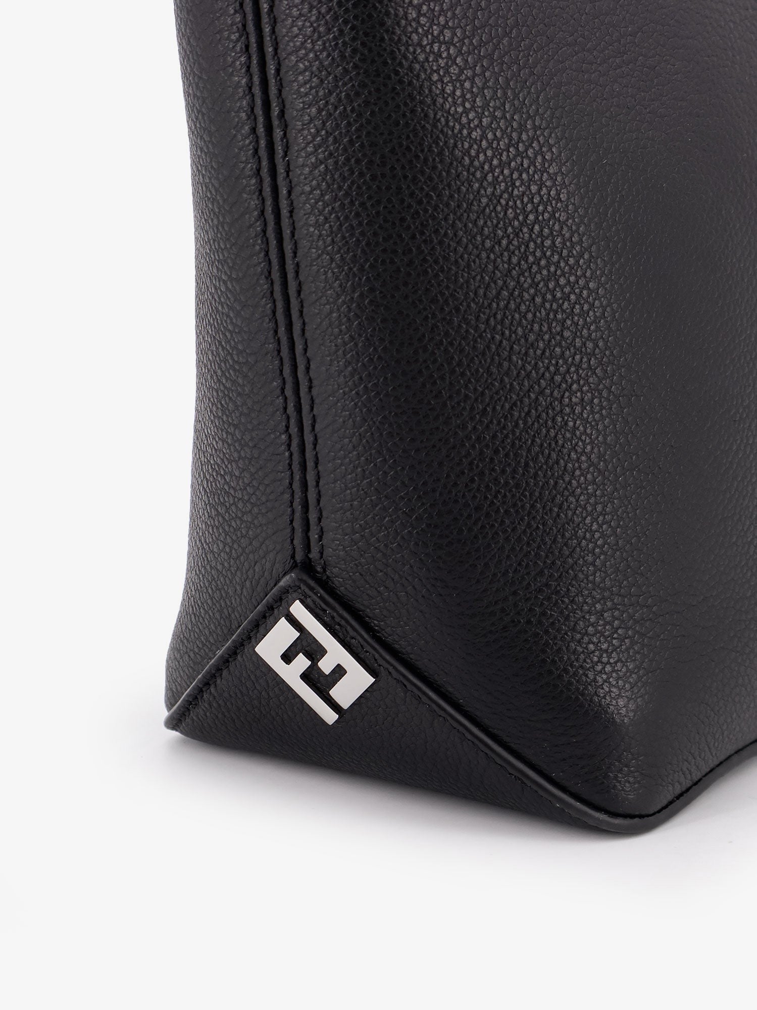 Fendi Men's Leather Small Shopping Bag Black