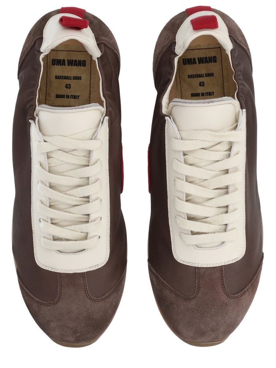 Uma Wang Men's Leather Sneaker Brown, view 5