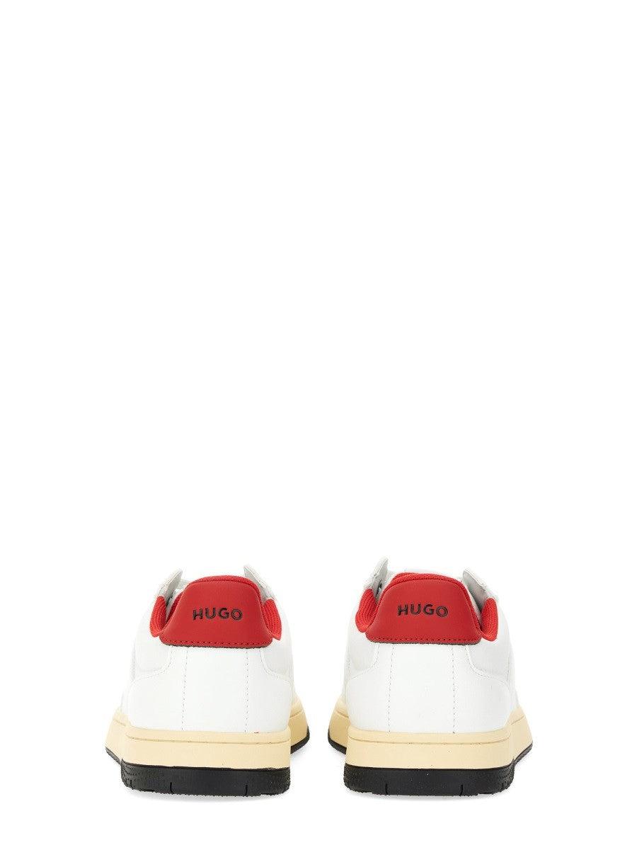 HUGO BOSS Men's Leather Sneaker White, view 4
