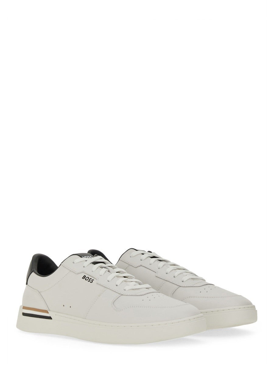 Boss Men's Leather Sneaker White