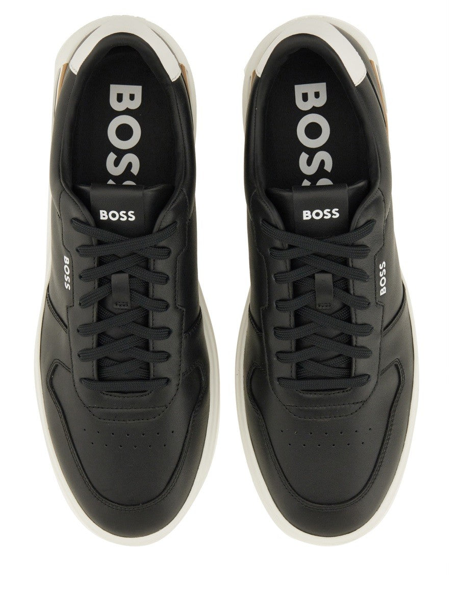 Boss Men's Leather Sneaker Black