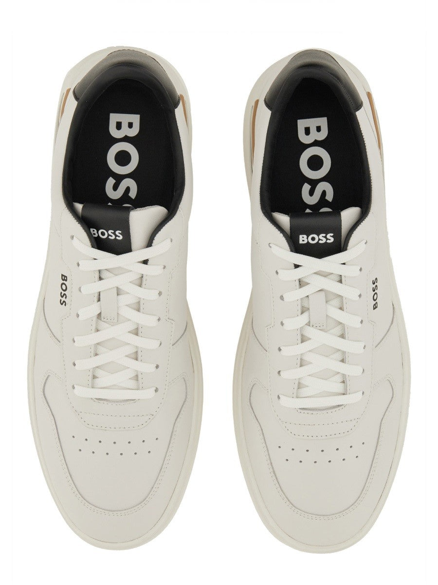 Boss Men's Leather Sneaker White
