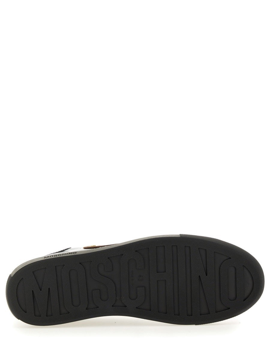 Moschino Men's Leather Sneaker Black