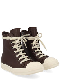 Rick Owens Women's Leather Sneaker Brown