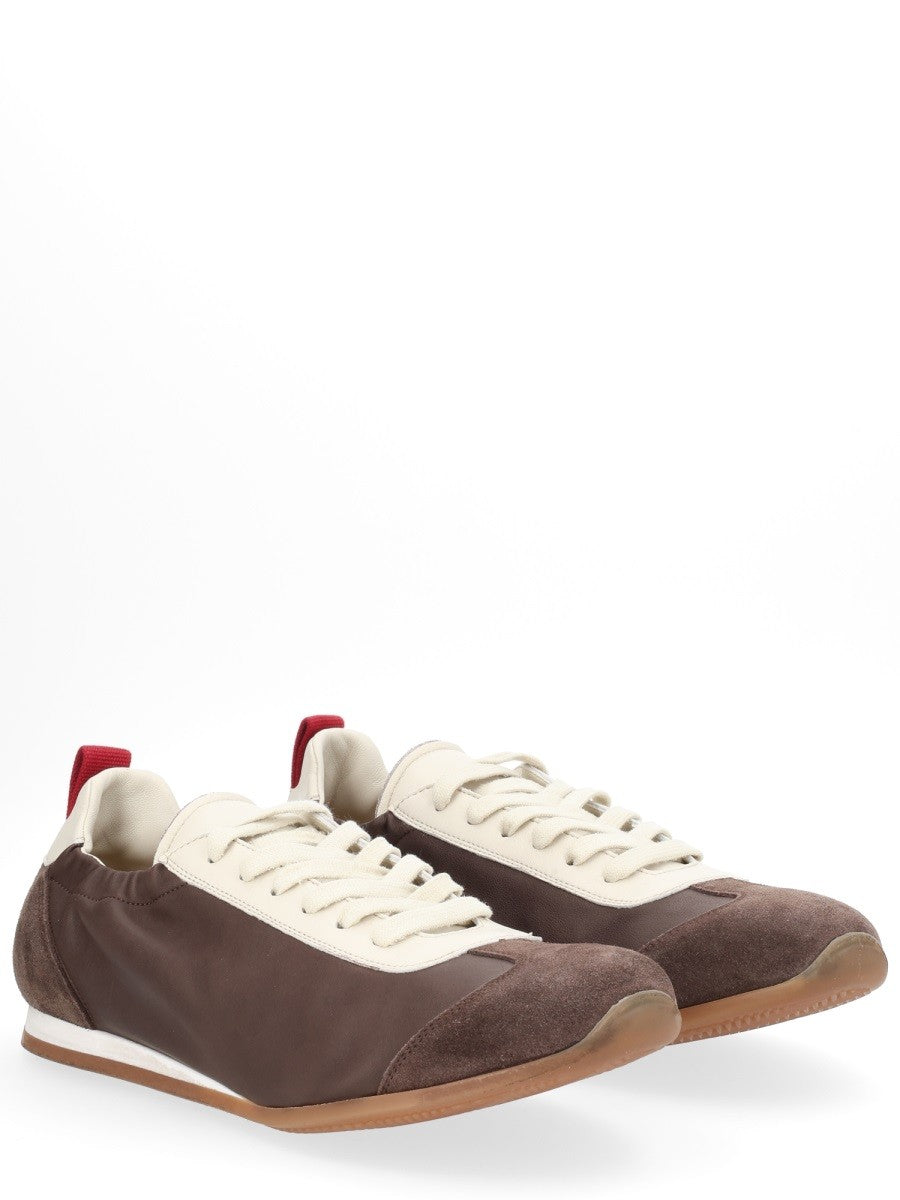 Uma Wang Men's Leather Sneaker Brown, view 2