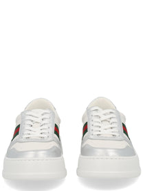 Gucci Women's Leather Sneaker Silver