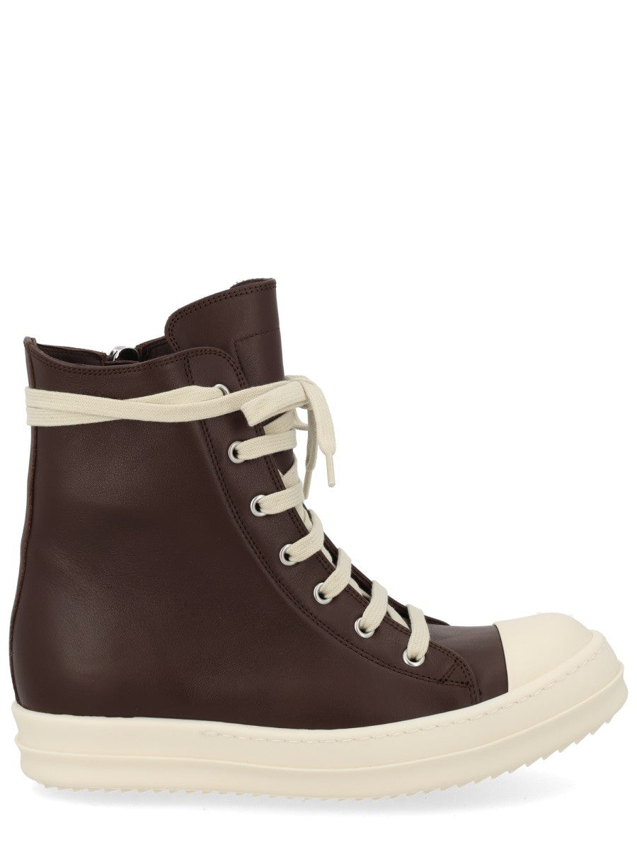 Rick Owens Women's Leather Sneaker Brown