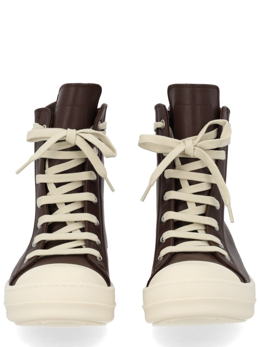Rick Owens Women's Leather Sneaker Brown