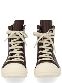 Rick Owens Women's Leather Sneaker Brown