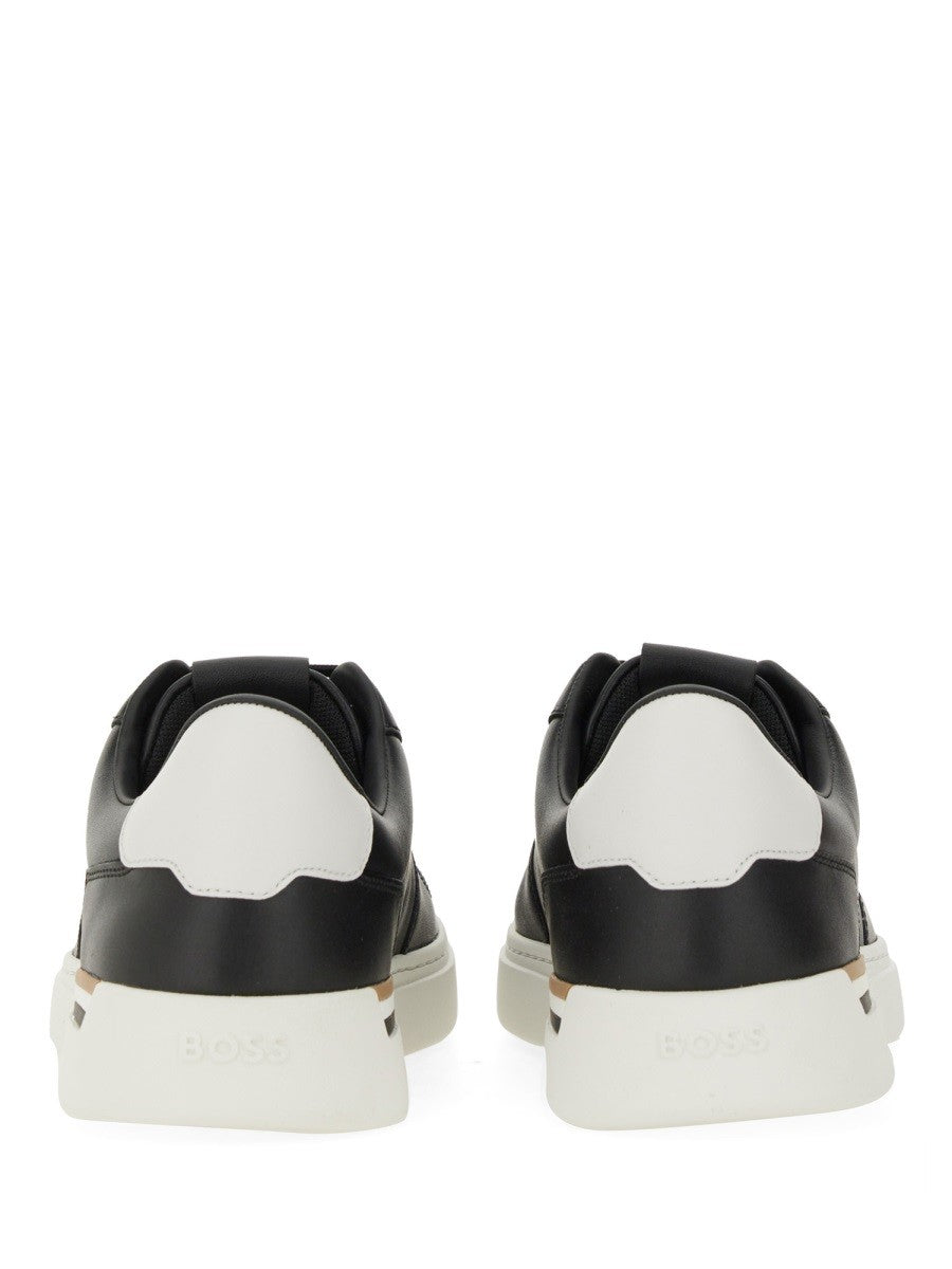 Boss Men's Leather Sneaker Black