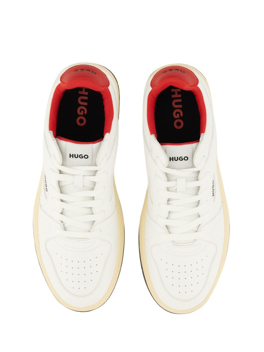 HUGO BOSS Men's Leather Sneaker White, view 2