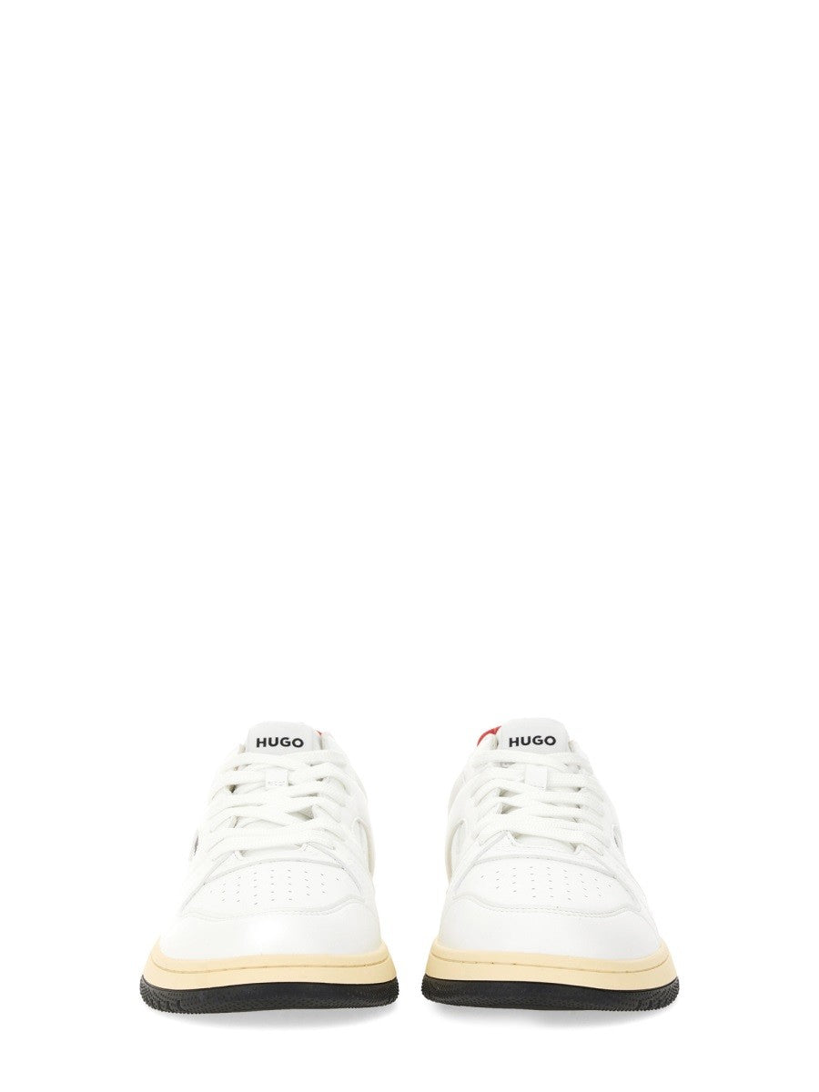 HUGO BOSS Men's Leather Sneaker White, view 5