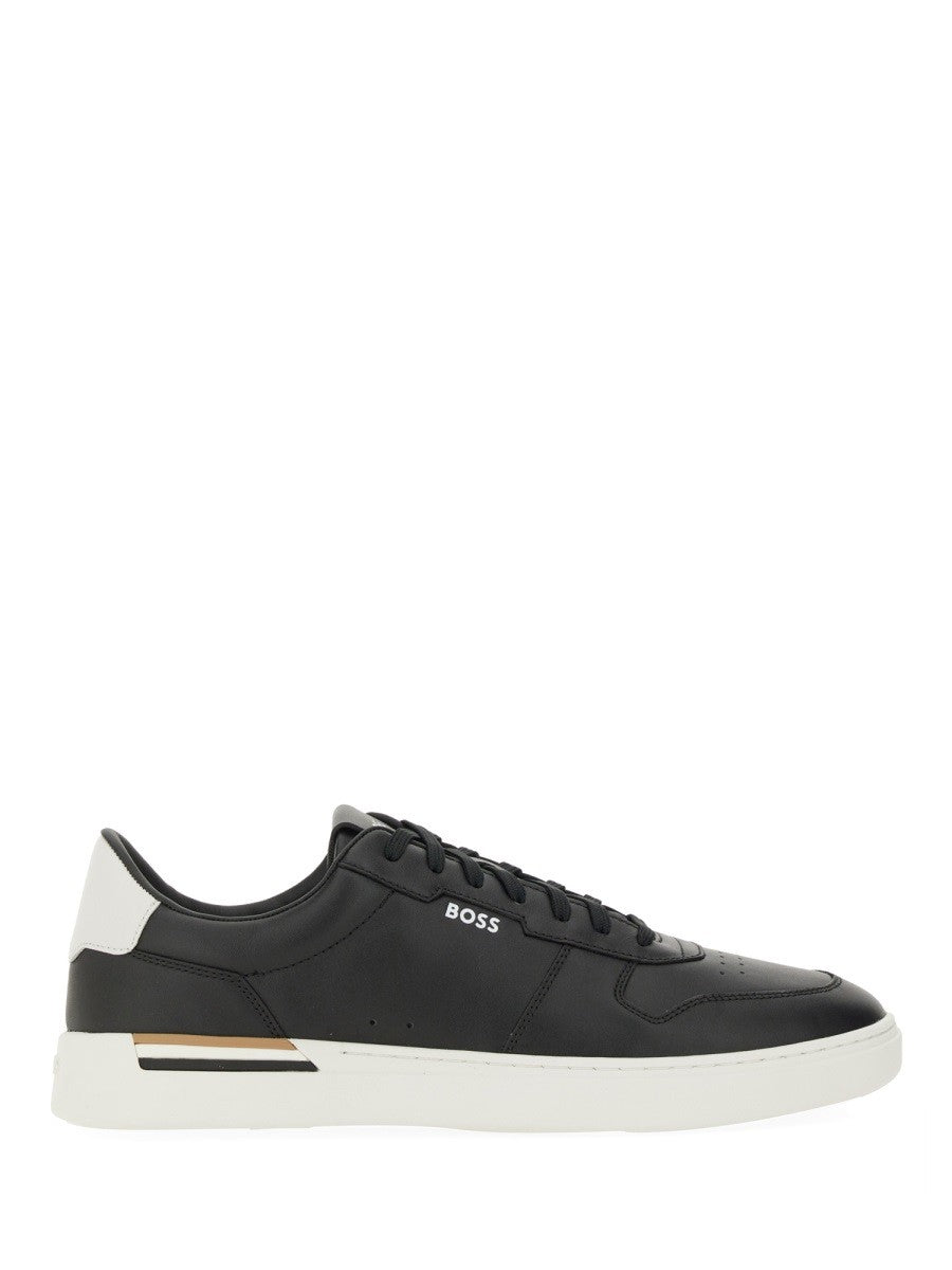 Boss Men's Leather Sneaker Black