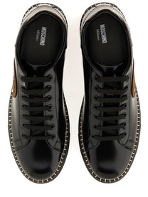 Moschino Men's Leather Sneaker Black