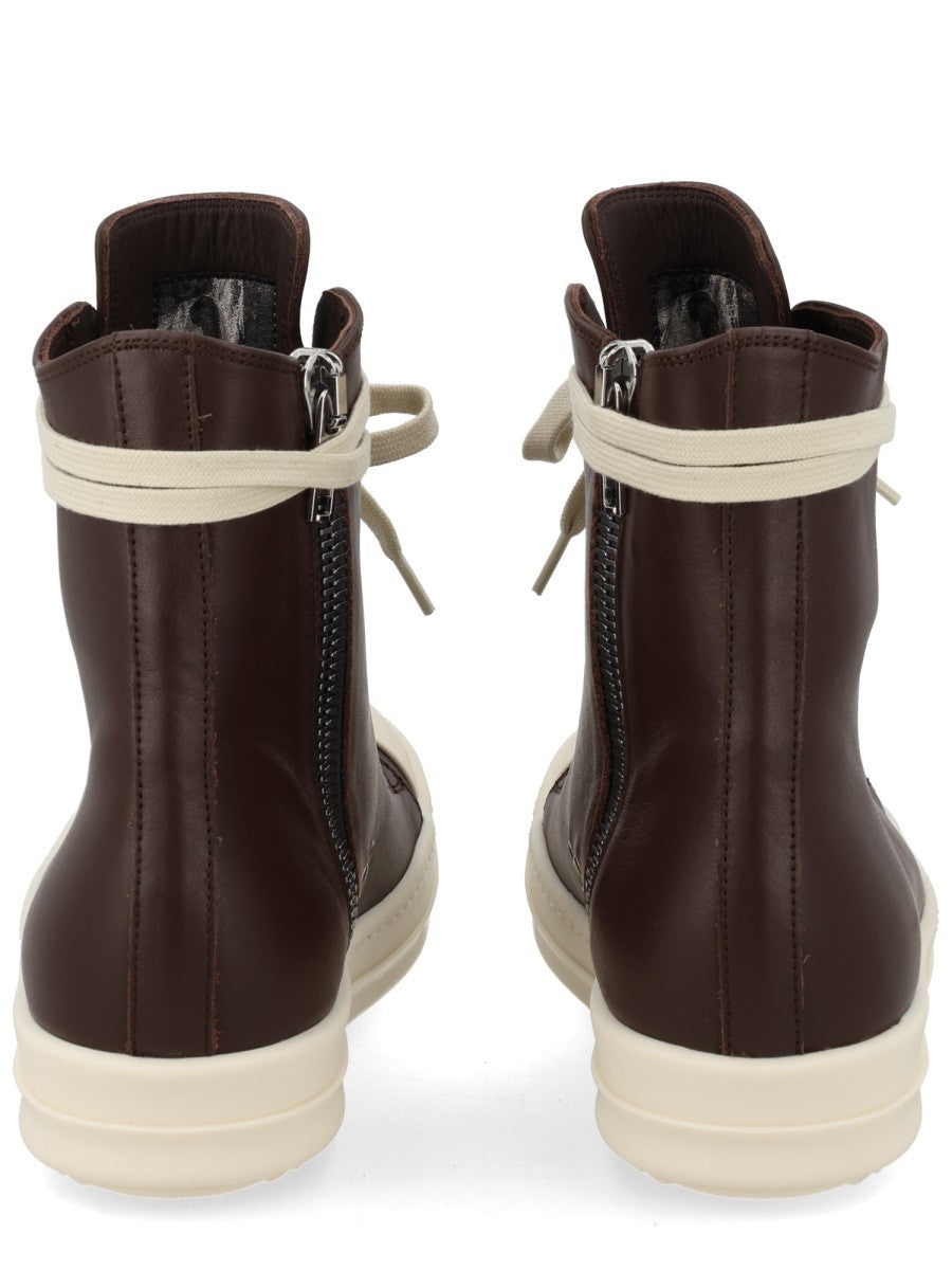 Rick Owens Women's Leather Sneaker Brown