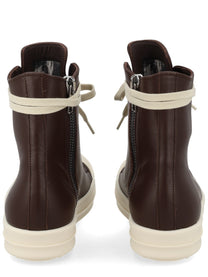 Rick Owens Women's Leather Sneaker Brown