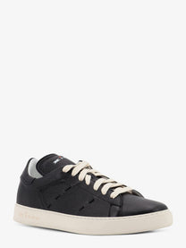 Kiton Men's Leather Sneakers Black, view 2