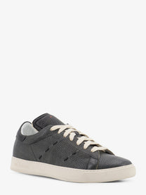 Kiton Men's Leather Sneakers Grey, view 2