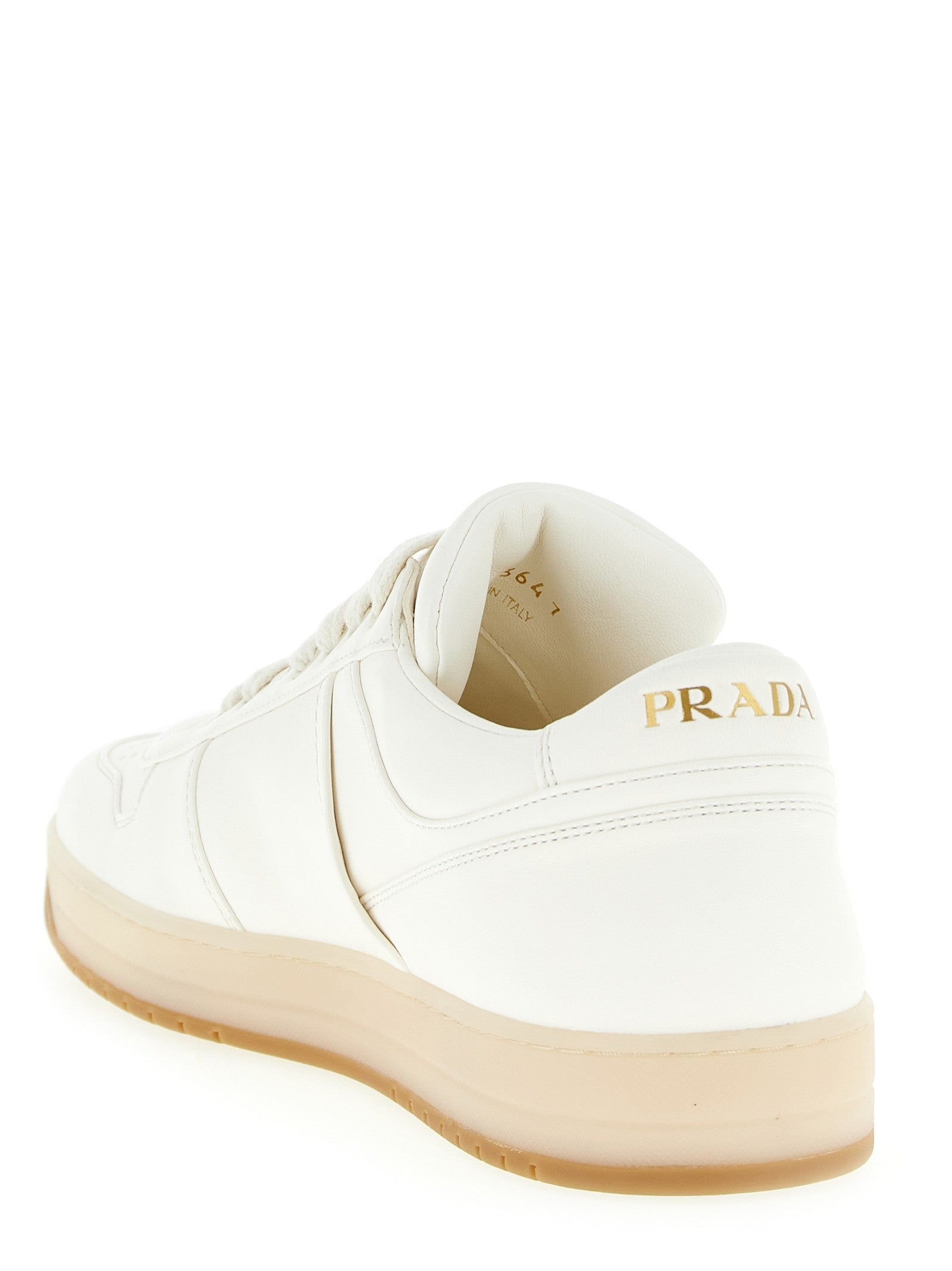 PRADA Leather Sneakers Beige