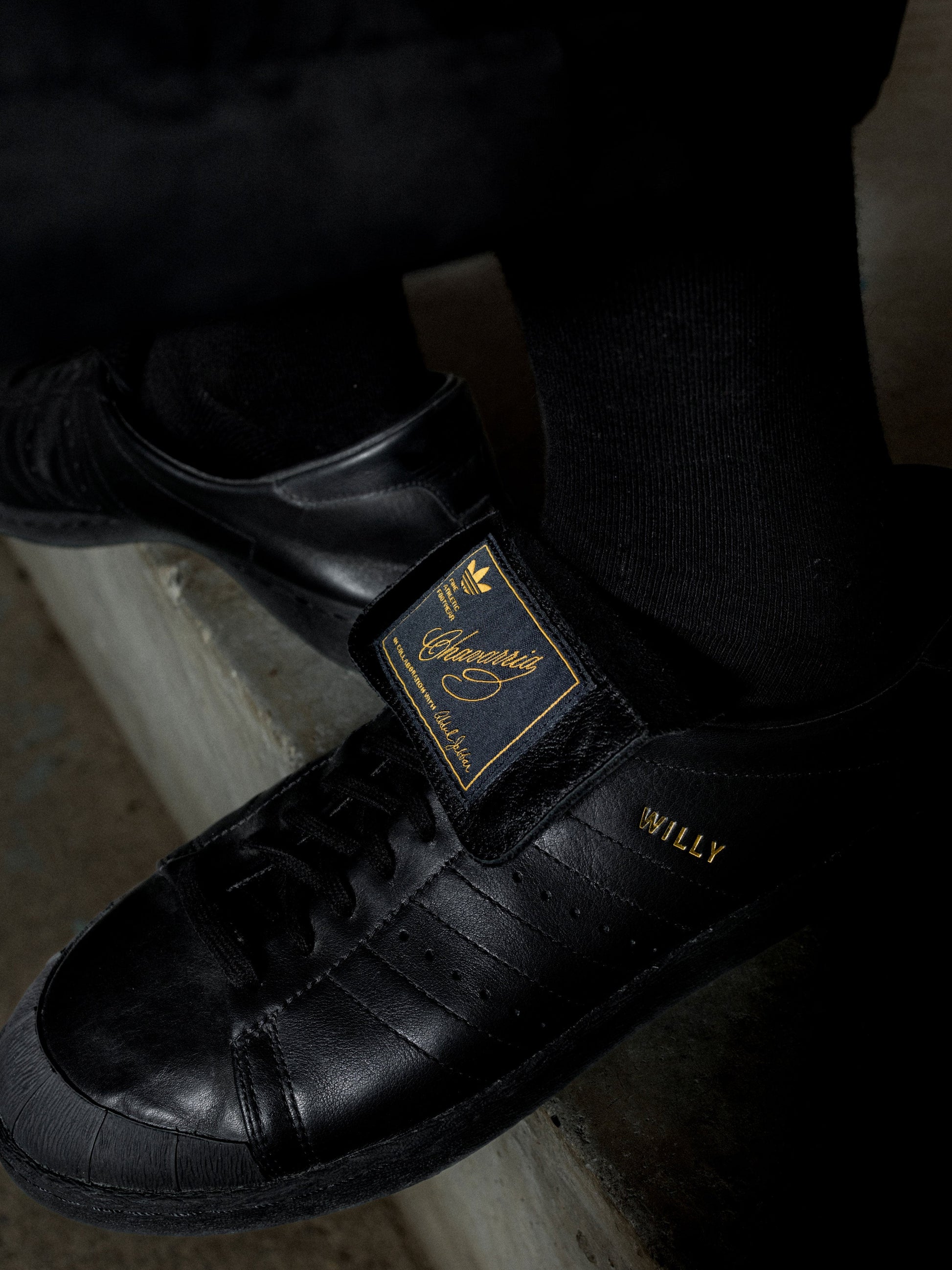 Adidas X Willy Chavarria Men's Leather Sneakers Black