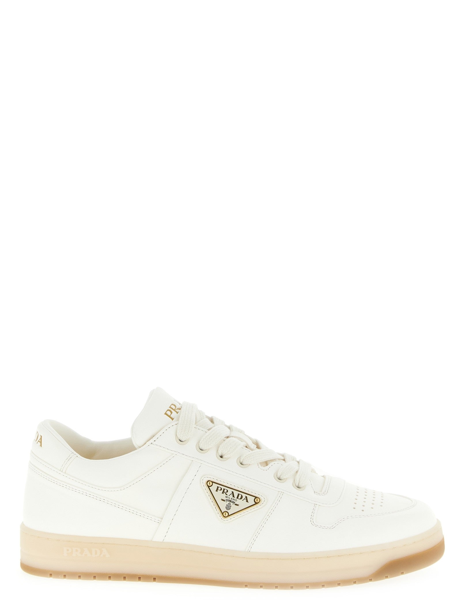 PRADA Leather Sneakers Beige