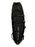 Alexander McQueen Leather Strap Ballet Flats Black, view 4