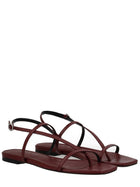 Aeyde Women's Leather Thong Sandal Red, view 2