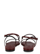 Aeyde Women's Leather Thong Sandal Red, view 3