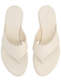 Aeyde Women's Leather Thong Sandal White