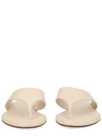 Aeyde Women's Leather Thong Sandal White